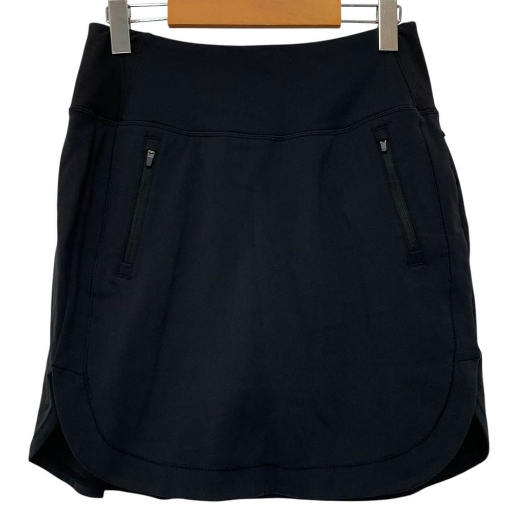 Athleta Fairway Golf Skort Womens Size Small Black Shorts Athletic Travel